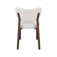 LABEL51 Eetkamerstoelen Mika - Naturel - Geweven - Walnoot Houtlook Metaal