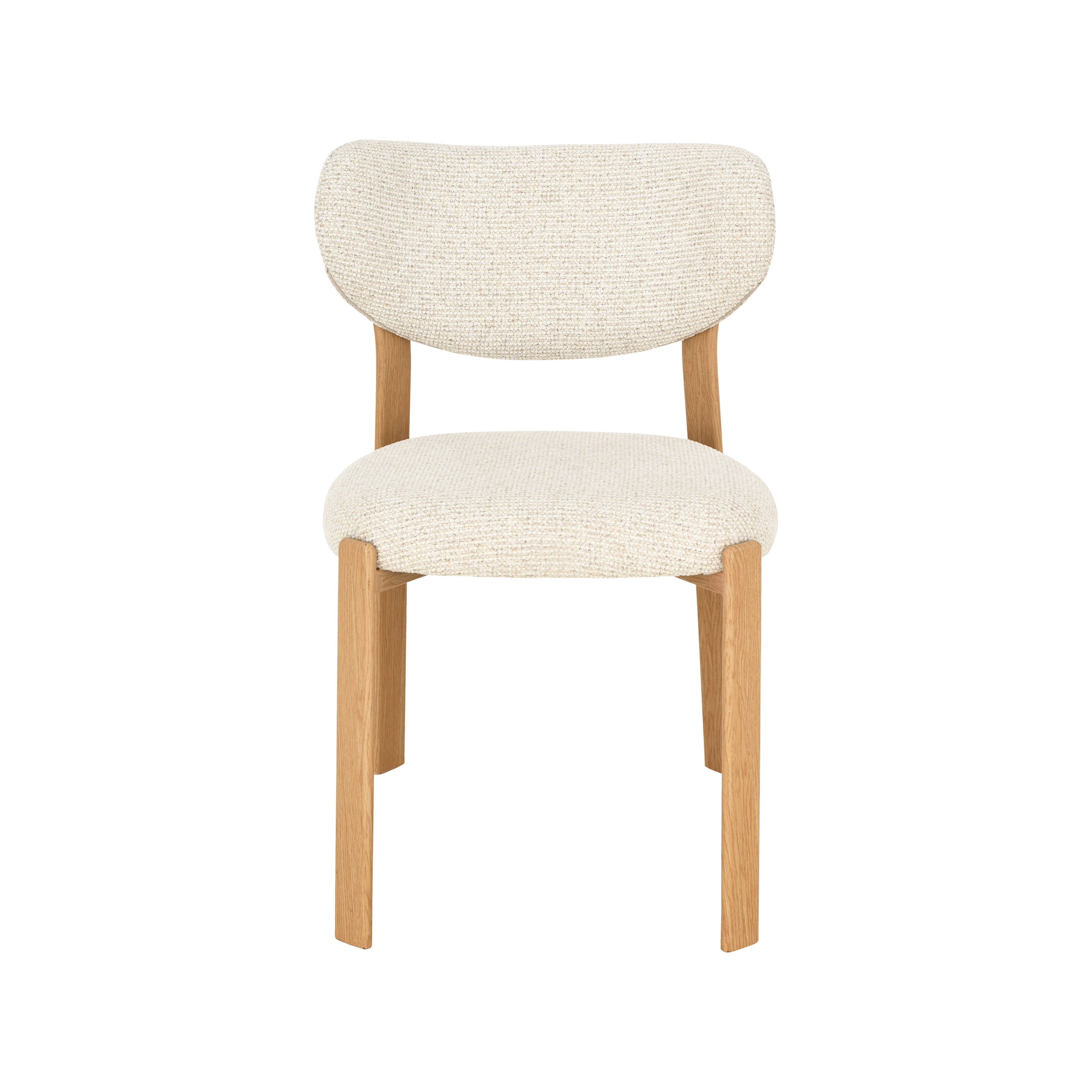 LABEL51 Eetkamerstoelen Mika - Naturel - Geweven - Naturel Houtlook Metaal