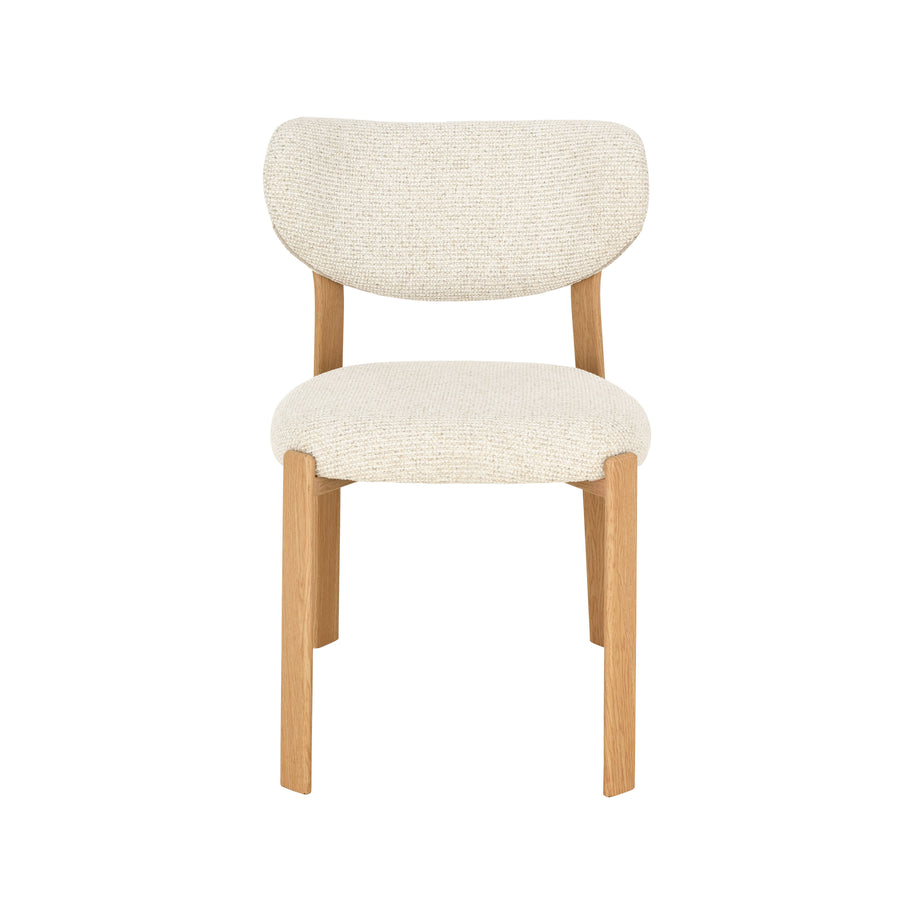 LABEL51 Eetkamerstoelen Mika - Naturel - Geweven - Naturel Houtlook Metaal