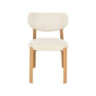 LABEL51 Eetkamerstoelen Mika - Naturel - Geweven - Naturel Houtlook Metaal