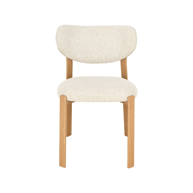LABEL51 Eetkamerstoelen Mika - Naturel - Geweven - Naturel Houtlook Metaal