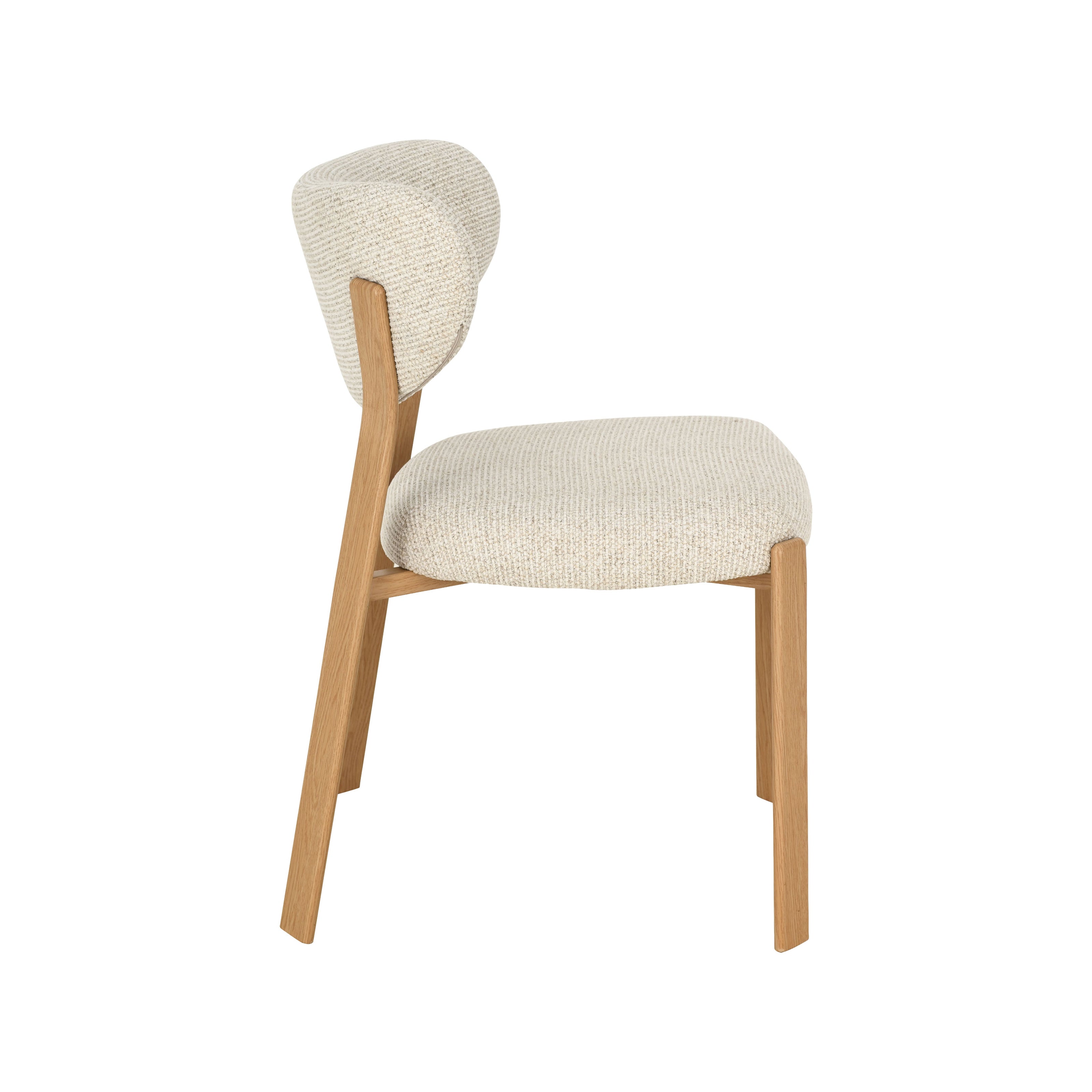LABEL51 Eetkamerstoelen Mika - Naturel - Geweven - Naturel Houtlook Metaal