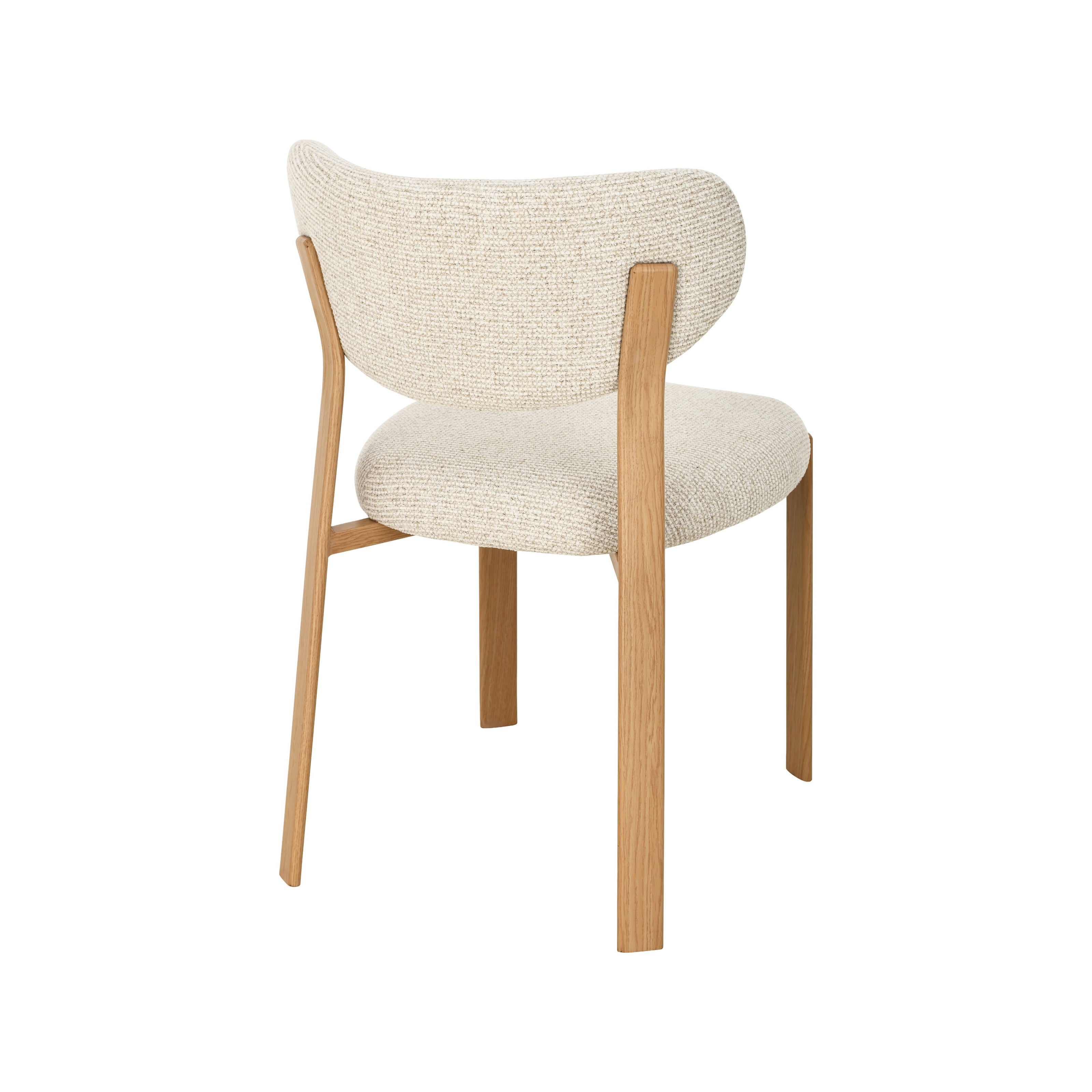 LABEL51 Eetkamerstoelen Mika - Naturel - Geweven - Naturel Houtlook Metaal