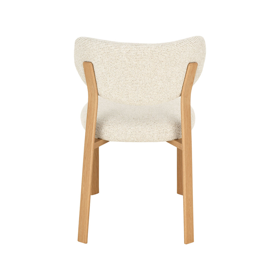 LABEL51 Eetkamerstoelen Mika - Naturel - Geweven - Naturel Houtlook Metaal