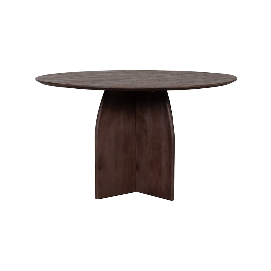 LABEL51 Eetkamertafels Mick - Espresso - Mangohout - 130 cm - Rond