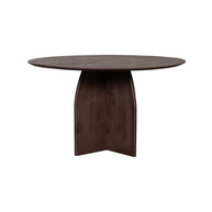 LABEL51 Eetkamertafels Mick - Espresso - Mangohout - 130 cm - Rond