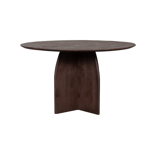 LABEL51 Eetkamertafels Mick - Espresso - Mangohout - 130 cm - Rond