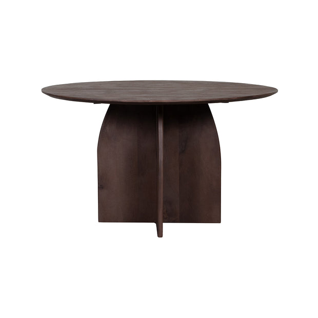 LABEL51 Eetkamertafels Mick - Espresso - Mangohout - 130 cm - Rond