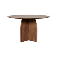 LABEL51 Eetkamertafels Mick - Nature Smooth - Mangohout - 130 cm - Rond