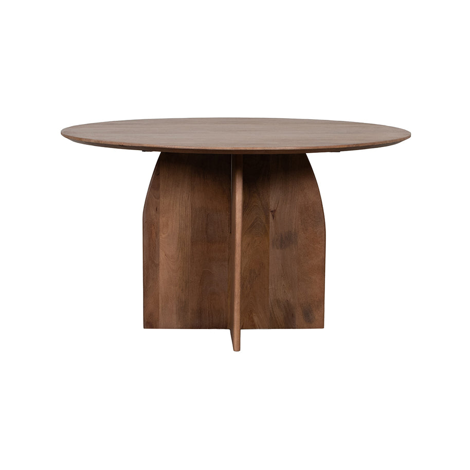 LABEL51 Eetkamertafels Mick - Nature Smooth - Mangohout - 130 cm - Rond
