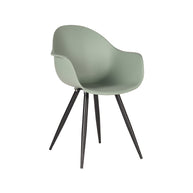LABEL51 Eetkamerstoelen Luca - Forest - PP - Zwart Metalen Frame