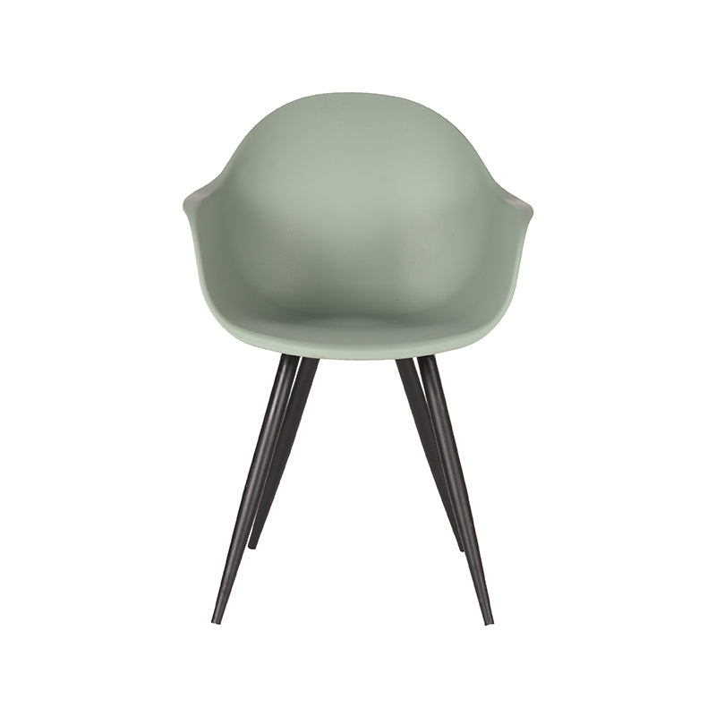 LABEL51 Eetkamerstoelen Luca - Forest - PP - Zwart Metalen Frame