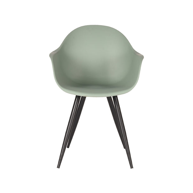 LABEL51 Eetkamerstoelen Luca - Forest - PP - Zwart Metalen Frame