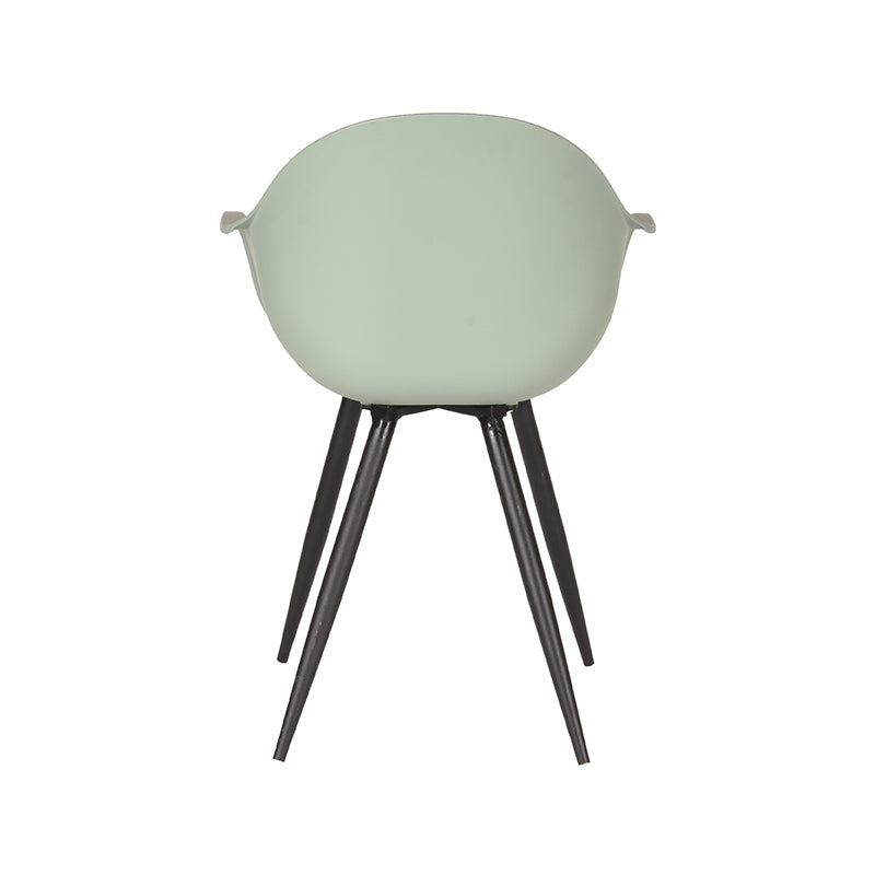 LABEL51 Eetkamerstoelen Luca - Forest - PP - Zwart Metalen Frame