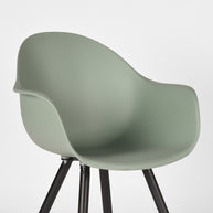 LABEL51 Eetkamerstoelen Luca - Forest - PP - Zwart Metalen Frame