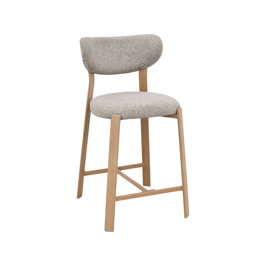 LABEL51 Barkrukken Mika - Beige - Geweven - Laag
