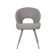 LABEL51 Eetkamerstoelen Sakura - Mushroom - Boucle - Taupe Metalen Frame