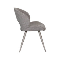 LABEL51 Eetkamerstoelen Sakura - Mushroom - Boucle - Taupe Metalen Frame