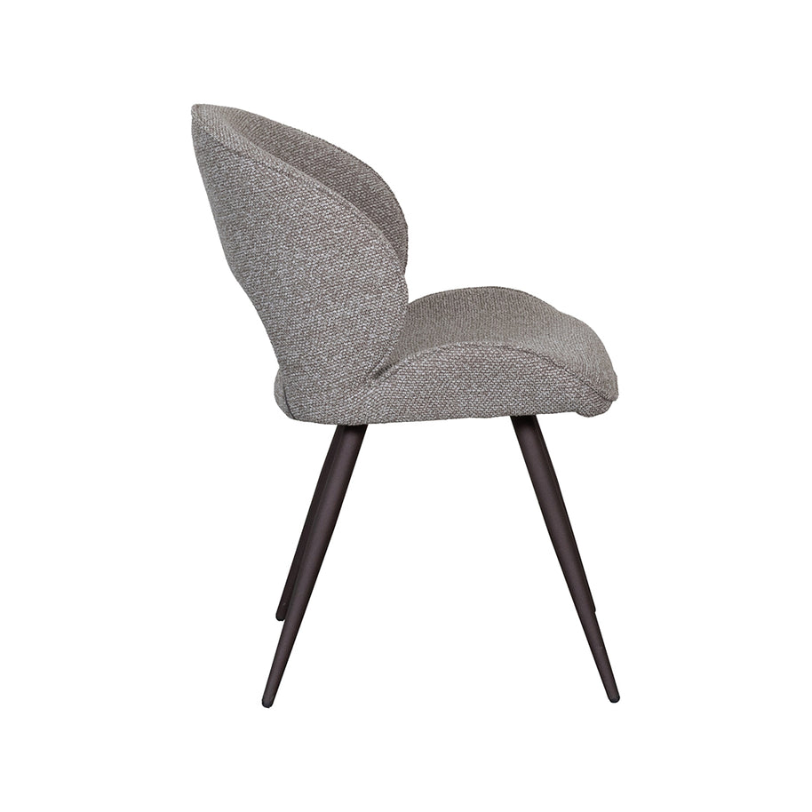 LABEL51 Eetkamerstoelen Sakura - Mushroom - Boucle - Brons Metalen Frame