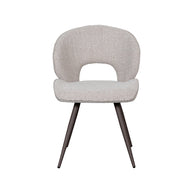LABEL51 Eetkamerstoelen Sakura - Naturel - Boucle - Brons Metalen Frame