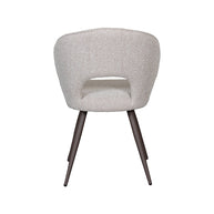 LABEL51 Eetkamerstoelen Sakura - Naturel - Boucle - Brons Metalen Frame