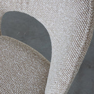LABEL51 Eetkamerstoelen Sakura - Naturel - Boucle - Brons Metalen Frame