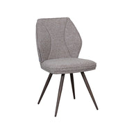 LABEL51 Eetkamerstoelen Silvain - Mushroom - Boucle - Brons Metalen Frame