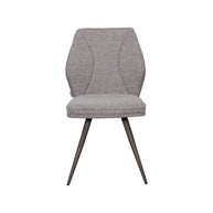 LABEL51 Eetkamerstoelen Silvain - Mushroom - Boucle - Brons Metalen Frame