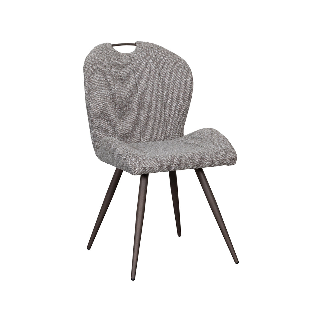 LABEL51 Eetkamerstoelen Silly - Mushroom - Boucle - Brons Metalen Frame