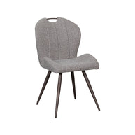 LABEL51 Eetkamerstoelen Silly - Mushroom - Boucle - Brons Metalen Frame
