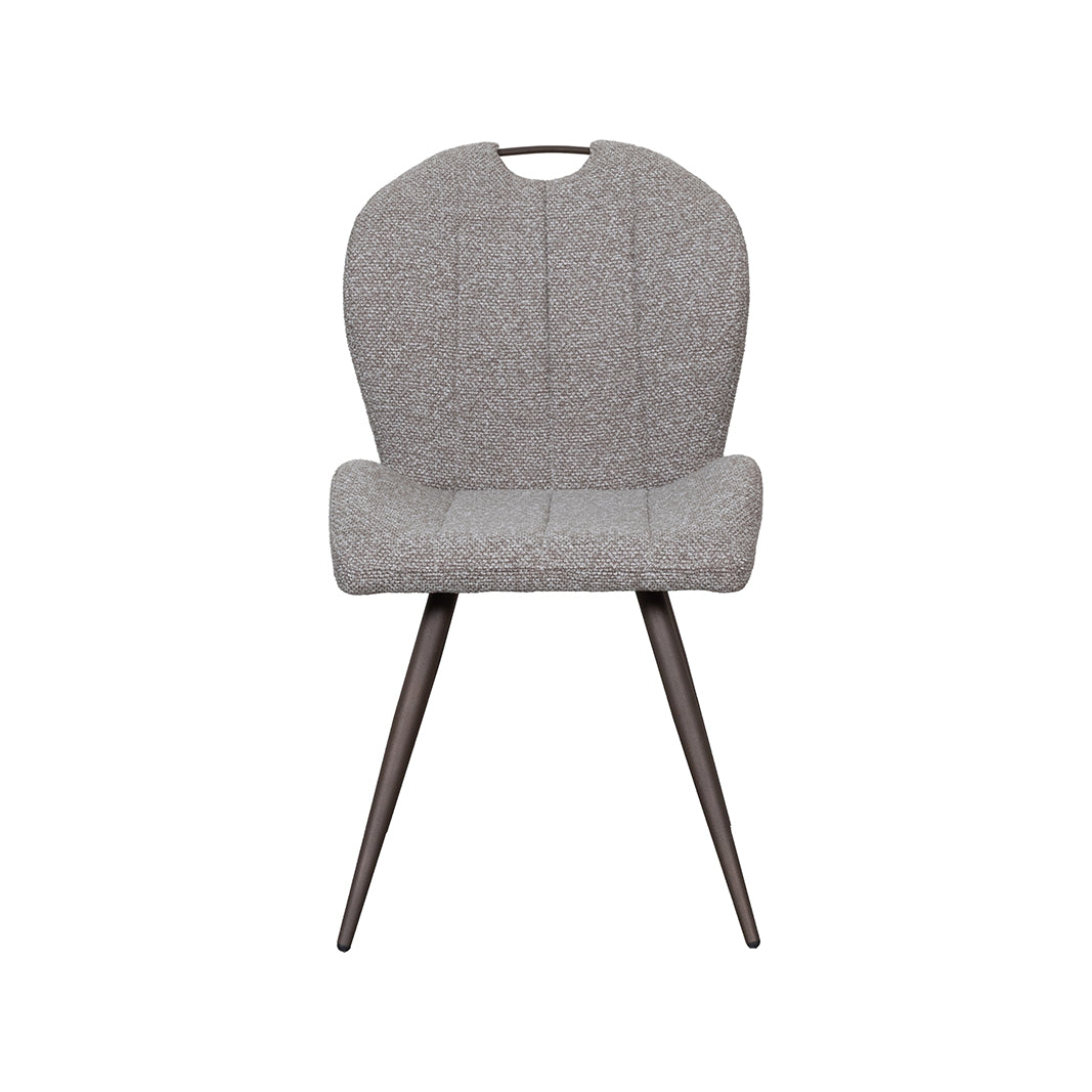 LABEL51 Eetkamerstoelen Silly - Mushroom - Boucle - Brons Metalen Frame