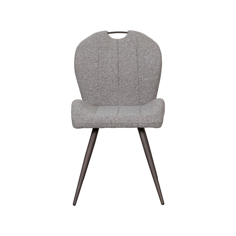 LABEL51 Eetkamerstoelen Silly - Mushroom - Boucle - Brons Metalen Frame