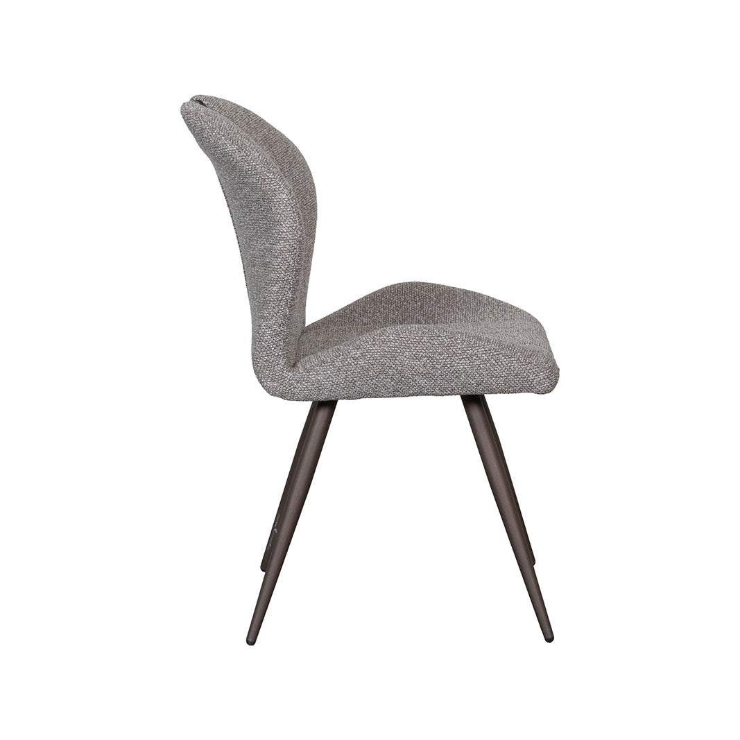 LABEL51 Eetkamerstoelen Silly - Mushroom - Boucle - Brons Metalen Frame
