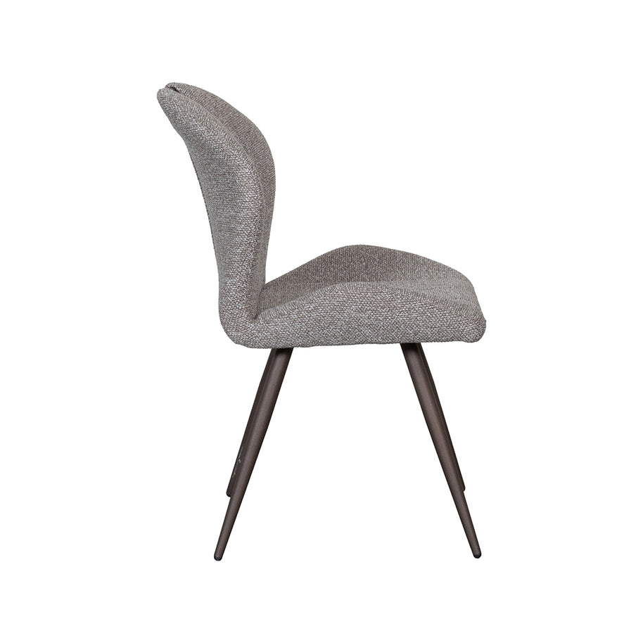 LABEL51 Eetkamerstoelen Silly - Mushroom - Boucle - Brons Metalen Frame