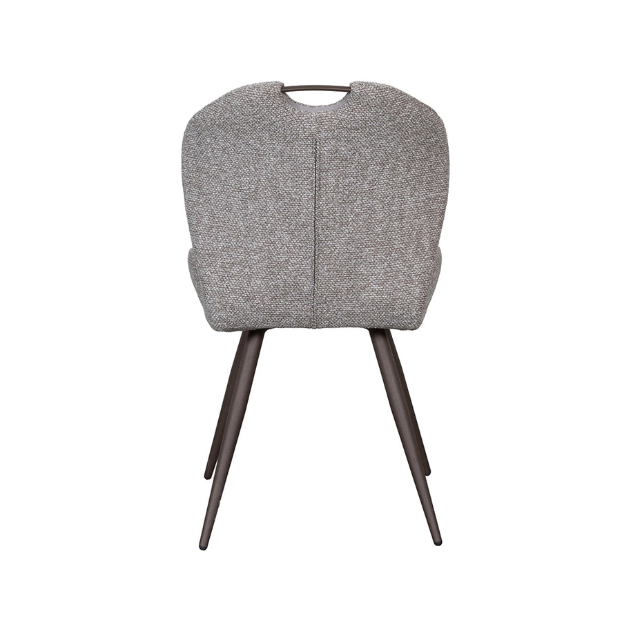 LABEL51 Eetkamerstoelen Silly - Mushroom - Boucle - Brons Metalen Frame