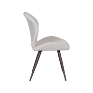LABEL51 Eetkamerstoelen Silly - Naturel - Boucle - Brons Metalen Frame