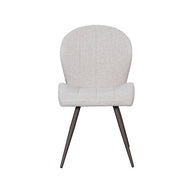 LABEL51 Eetkamerstoelen Sil - Naturel - Boucle - Brons Metalen Frame