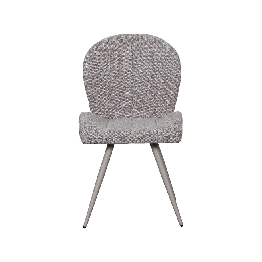 LABEL51 Eetkamerstoelen Sil - Mushroom - Boucle - Taupe Metalen Frame