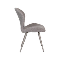 LABEL51 Eetkamerstoelen Sil - Mushroom - Boucle - Taupe Metalen Frame