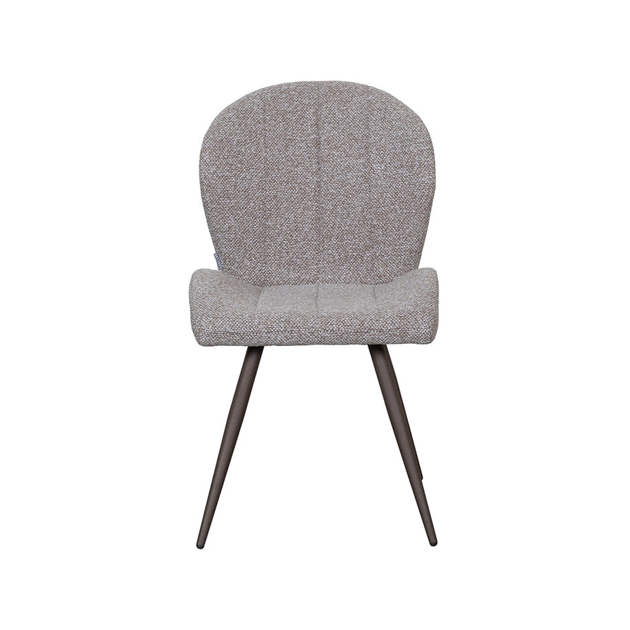 LABEL51 Eetkamerstoelen Sil - Mushroom - Boucle - Brons Metalen Frame