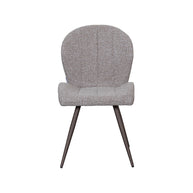 LABEL51 Eetkamerstoelen Sil - Mushroom - Boucle - Brons Metalen Frame