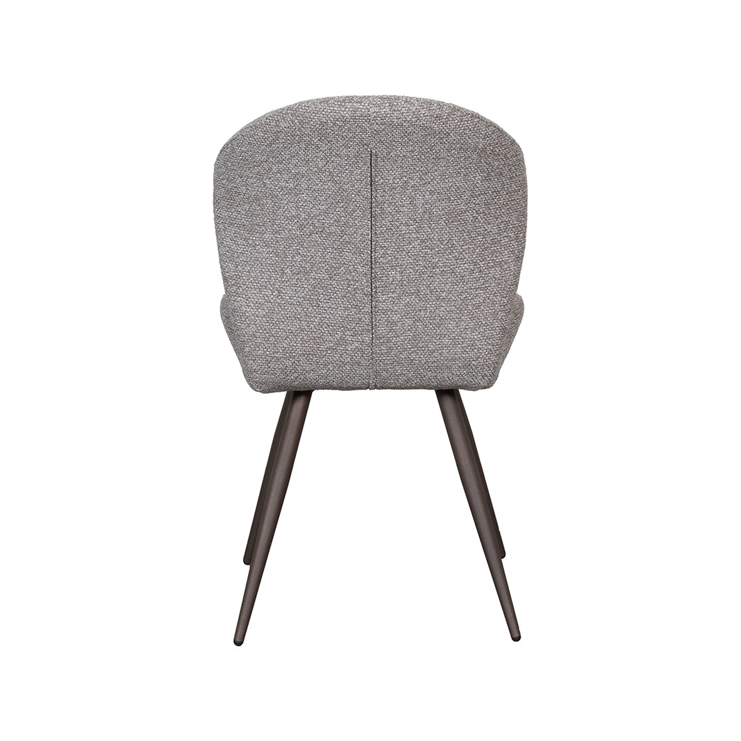 LABEL51 Eetkamerstoelen Sil - Mushroom - Boucle - Brons Metalen Frame