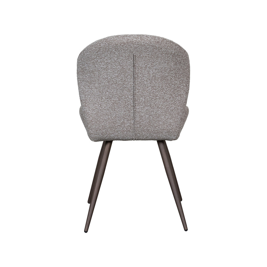 LABEL51 Eetkamerstoelen Sil - Mushroom - Boucle - Brons Metalen Frame