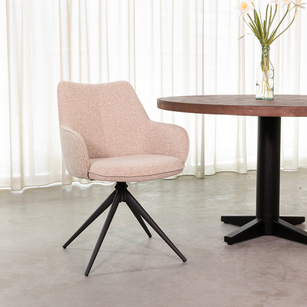 LABEL51 Eetkamerstoelen Sawa - Naturel - Boucle
