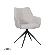 LABEL51 Eetkamerstoelen Sawa - Naturel - Boucle