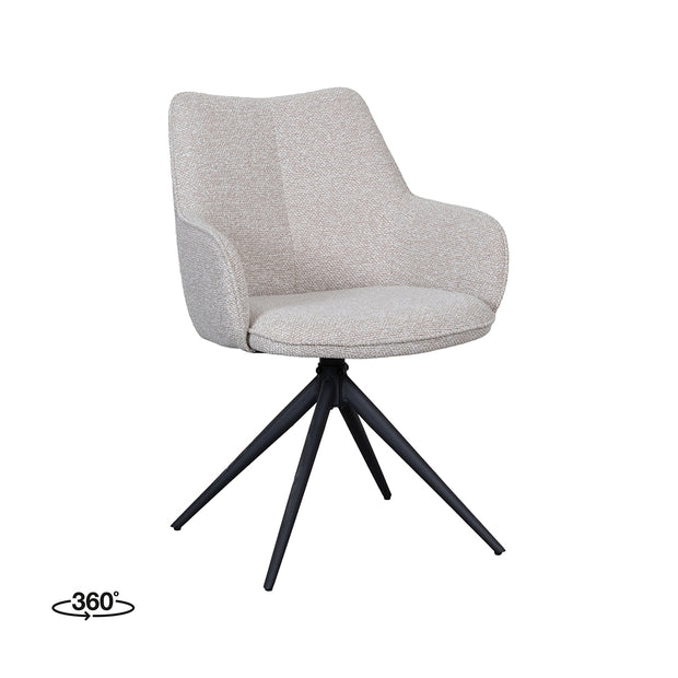 LABEL51 Eetkamerstoelen Sawa - Naturel - Boucle