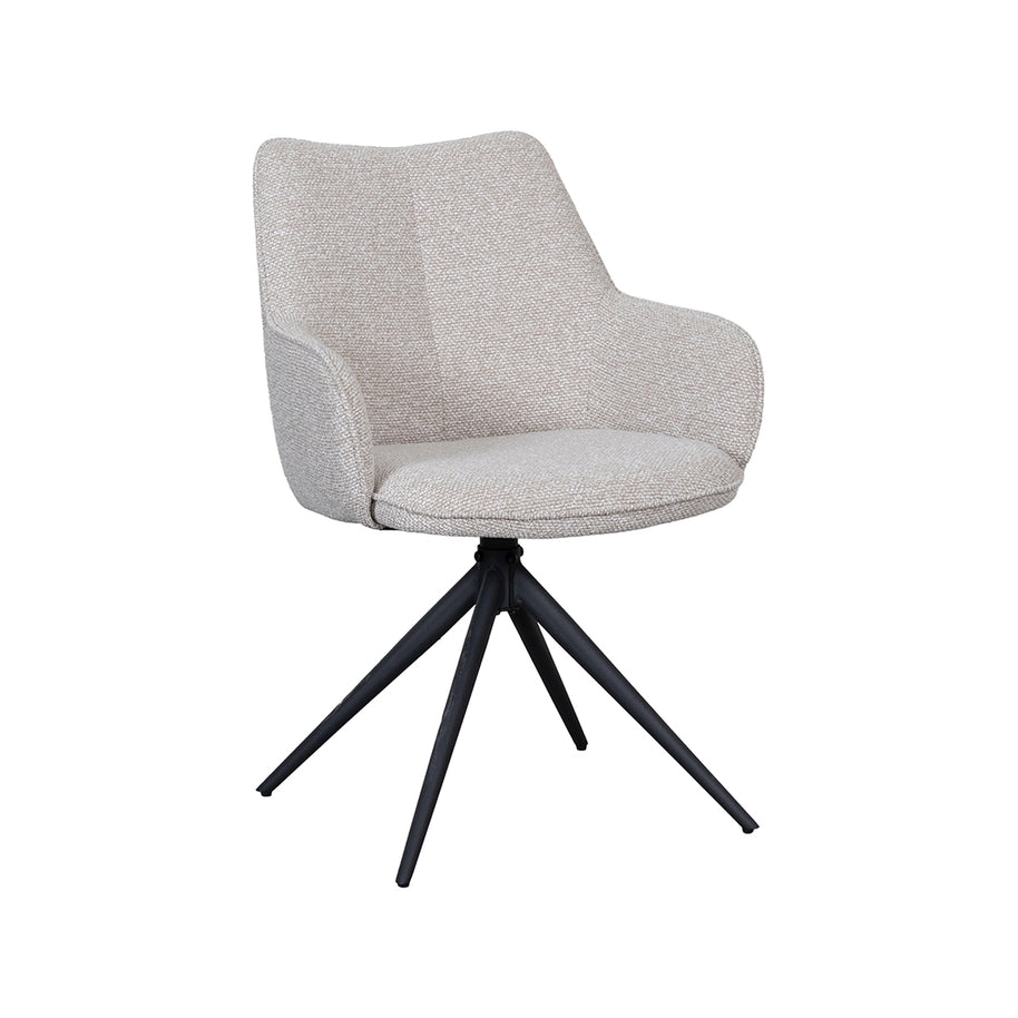 LABEL51 Eetkamerstoelen Sawa - Naturel - Boucle