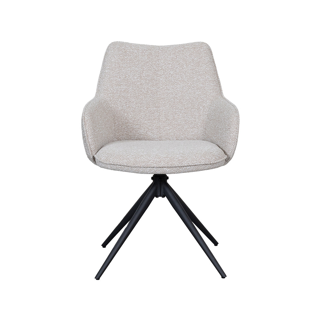 LABEL51 Eetkamerstoelen Sawa - Naturel - Boucle