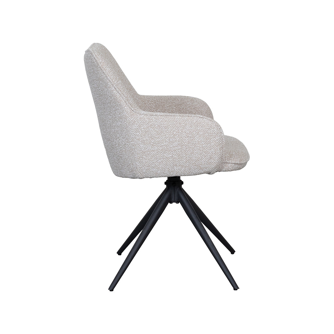 LABEL51 Eetkamerstoelen Sawa - Naturel - Boucle