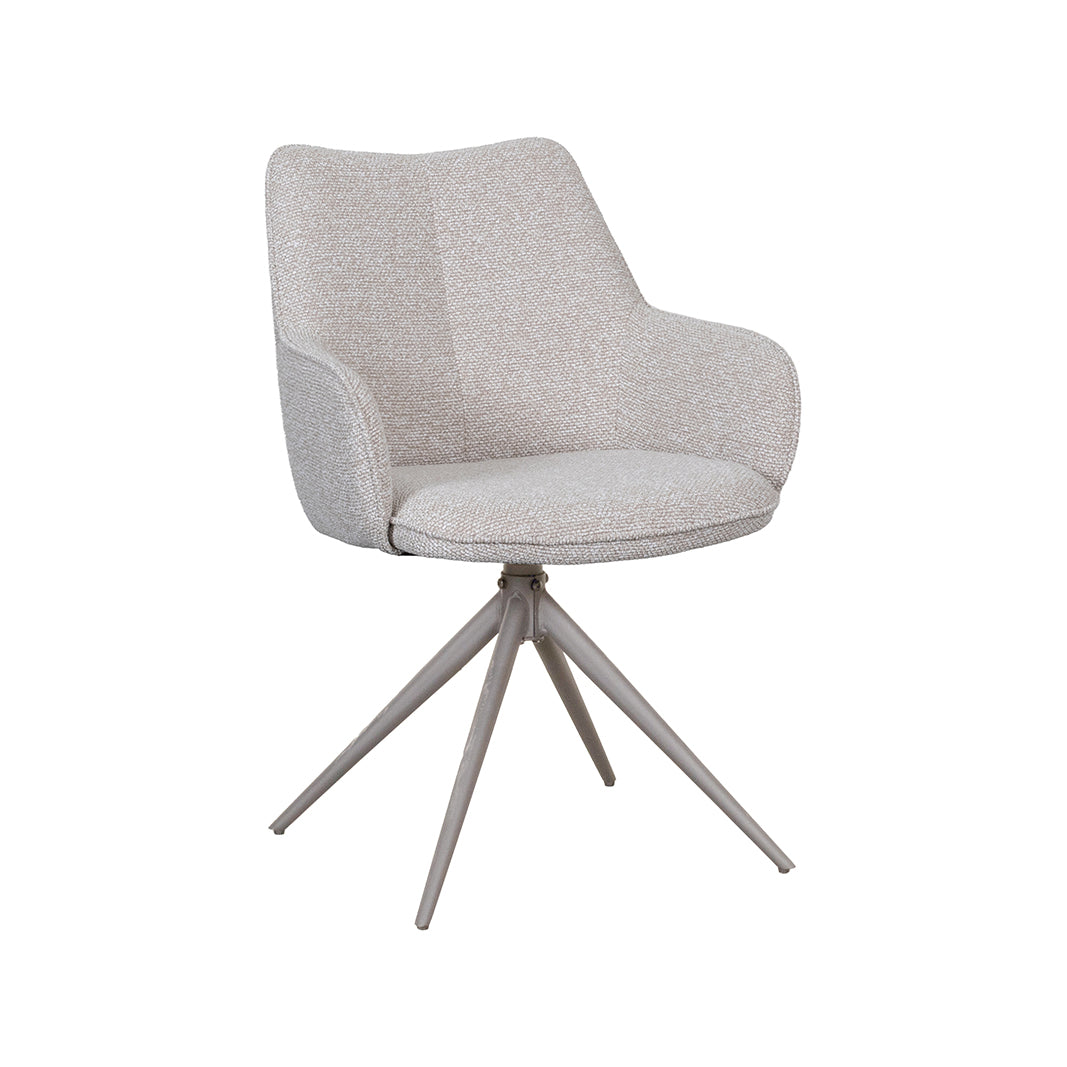 LABEL51 Eetkamerstoelen Sawa - Naturel - Boucle